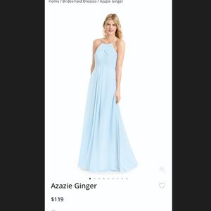Azazie Ginger Sky Blue Bridesmaid Dress